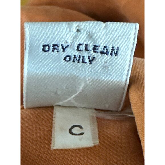 Ann Taylor Size 12 Orange 100 Percent Silk Button Down Blouse Workwear City Chic - Picture 9 of 10